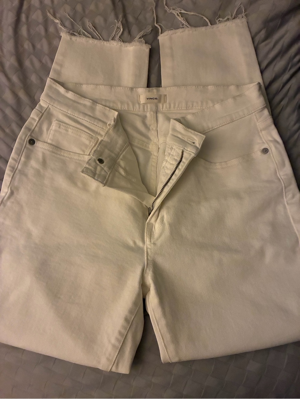 Vince White Mid-Rise Five-Pocket Skinny Jeans